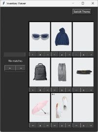 Inventory Viewer Dark Theme